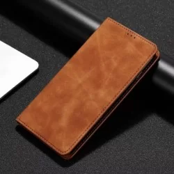Kožené pouzdro na Redmi Note 9 Pro v barvě Hnědá