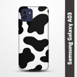 Pružný obal na Samsung Galaxy A03 s motivem Cow