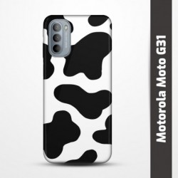 Pružný obal na Motorola Moto G31 s motivem Cow