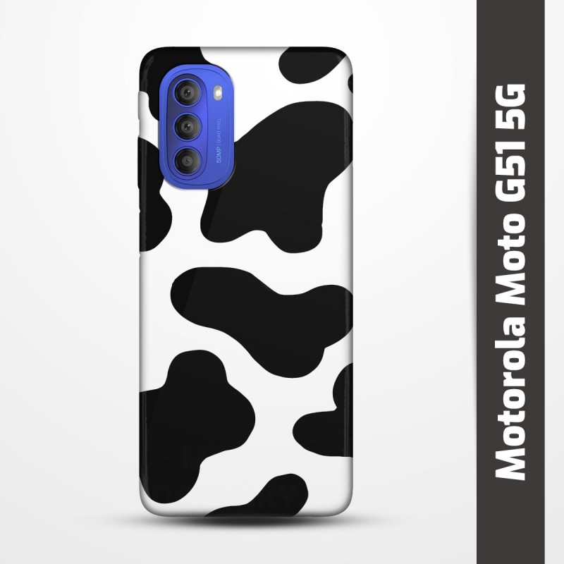 Pružný obal na Motorola Moto G51 5G s motivem Cow