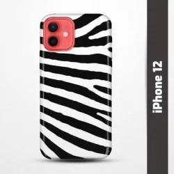 Pružný obal na iPhone 12 s motivem Zebra