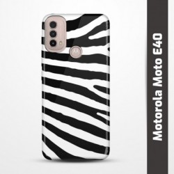 Pružný obal na Motorola Moto E40 s motivem Zebra