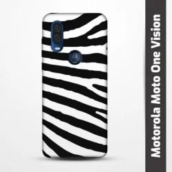 Pružný obal na Motorola Moto One Vision s motivem Zebra