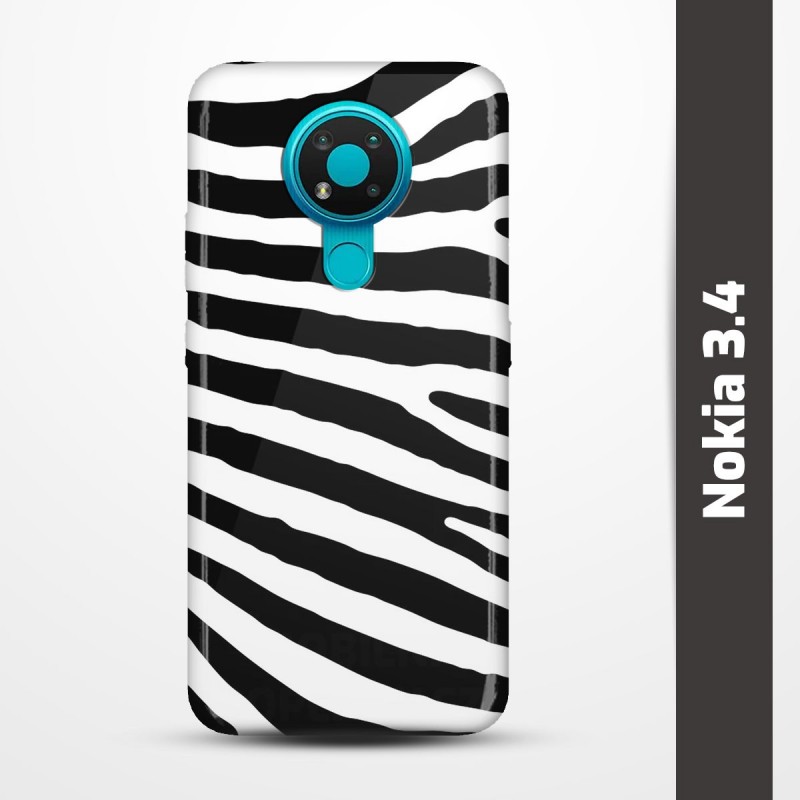 Pružný obal na Nokia 3.4 s motivem Zebra