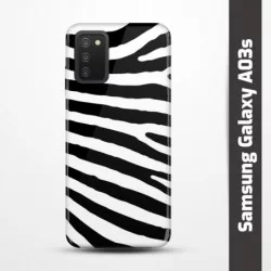 Pružný obal na Samsung Galaxy A03s s motivem Zebra