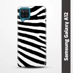Pružný obal na Samsung Galaxy A12 s motivem Zebra