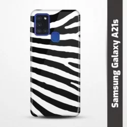 Pružný obal na Samsung Galaxy A21s s motivem Zebra