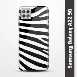 Pružný obal na Samsung Galaxy A22 5G s motivem Zebra