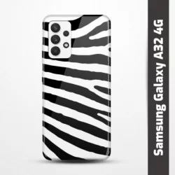 Pružný obal na Samsung Galaxy A32 4G s motivem Zebra