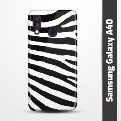 Pružný obal na Samsung Galaxy A40 s motivem Zebra