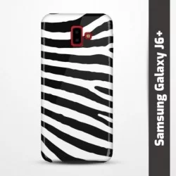 Pružný obal na Samsung Galaxy J6+ s motivem Zebra