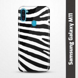 Pružný obal na Samsung Galaxy M11 s motivem Zebra