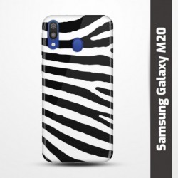 Pružný obal na Samsung Galaxy M20 s motivem Zebra