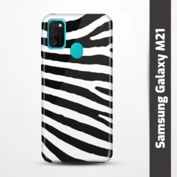 Pružný obal na Samsung Galaxy M21 s motivem Zebra