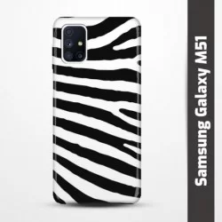 Pružný obal na Samsung Galaxy M51 s motivem Zebra