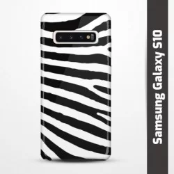 Pružný obal na Samsung Galaxy S10 s motivem Zebra