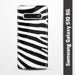 Pružný obal na Samsung Galaxy S10 5G s motivem Zebra