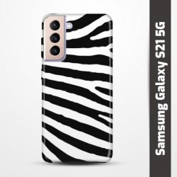 Pružný obal na Samsung Galaxy S21 5G s motivem Zebra