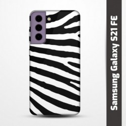 Pružný obal na Samsung Galaxy S21 FE s motivem Zebra