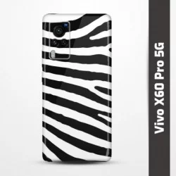 Pružný obal na Vivo X60 Pro 5G s motivem Zebra