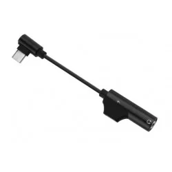 Adaptér na sluchátka | USB-C na 3,5mm Jack s USB-C-Černá