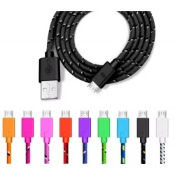 Pletený barevný 1m kabel micro USB-Náhodná