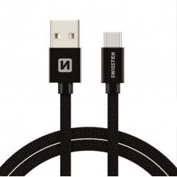 DATOVÝ KABEL SWISSTEN TEXTILE USB / USB-C 3,0 M