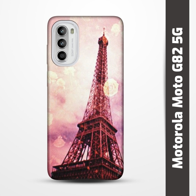 Pružný obal na Motorola Moto G82 5G s motivem Paris