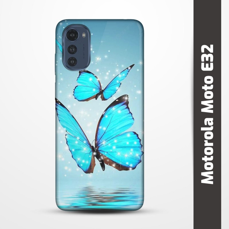 Pružný obal na Motorola Moto E32 s motivem Motýli