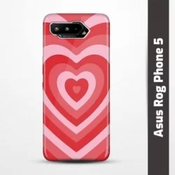 Pružný obal na Asus Rog Phone 5 s motivem Srdce