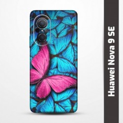 Pružný obal na Huawei Nova 9 SE s motivem Modří motýli