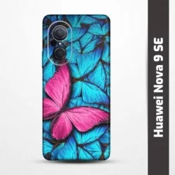 Pružný obal na Huawei Nova 9 SE s motivem Modří motýli