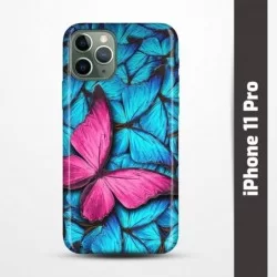 Pružný obal na iPhone 11 Pro s motivem Modří motýli