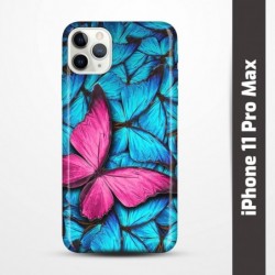 Pružný obal na iPhone 11 Pro Max s motivem Modří motýli