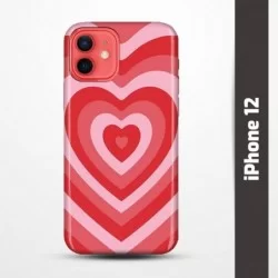 Pružný obal na iPhone 12 s motivem Srdce