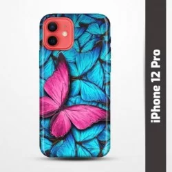 Pružný obal na iPhone 12 Pro s motivem Modří motýli