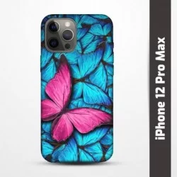 Pružný obal na iPhone 12 Pro Max s motivem Modří motýli