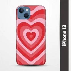 Pružný obal na iPhone 13 s motivem Srdce