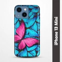 Pružný obal na iPhone 13 Mini s motivem Modří motýli