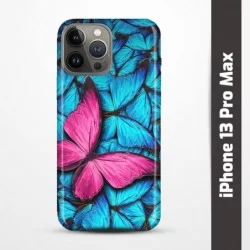 Pružný obal na iPhone 13 Pro Max s motivem Modří motýli