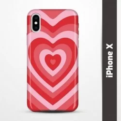 Pružný obal na iPhone X s motivem Srdce