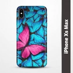 Pružný obal na iPhone Xs Max s motivem Modří motýli
