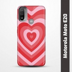 Pružný obal na Motorola Moto E20 s motivem Srdce