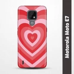 Obal na Motorola Moto E7 s potiskem-Srdce