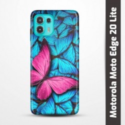 Pružný obal na Motorola Moto Edge 20 Lite s motivem Modří motýli