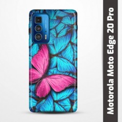 Pružný obal na Motorola Moto Edge 20 Pro s motivem Modří motýli