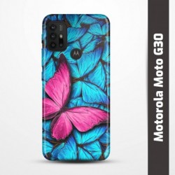 Pružný obal na Motorola Moto G30 s motivem Modří motýli