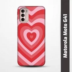 Pružný obal na Motorola Moto G41 s motivem Srdce