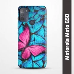 Obal na Motorola Moto G50 s potiskem-Modří motýli