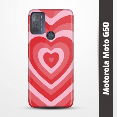Pružný obal na Motorola Moto G50 s motivem Srdce
